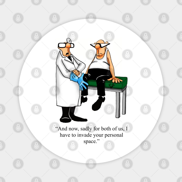 Funny Spectickles Medical Exam Humor Magnet by abbottcartoons